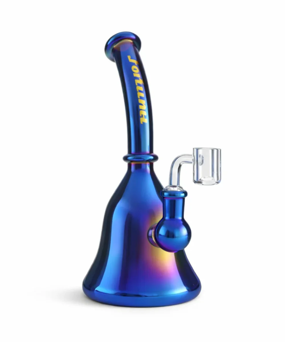 Fortune 9" Bell Base Iridescent Glass Dab Rig - Image 3