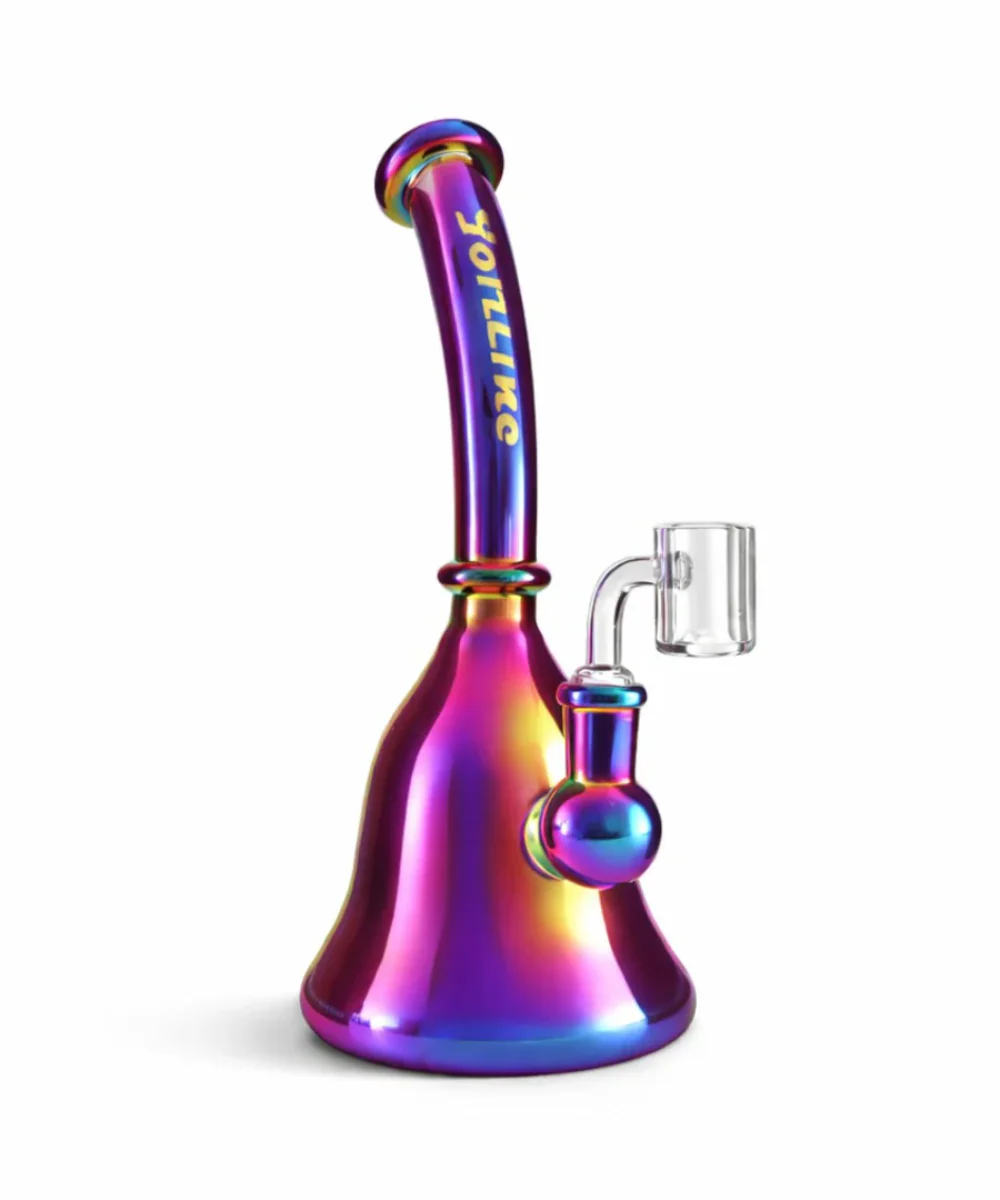 Fortune 9" Bell Base Iridescent Glass Dab Rig - Image 4